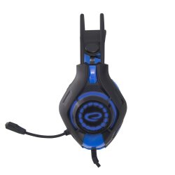 Gaming headset med mikrofon deathstrike blue