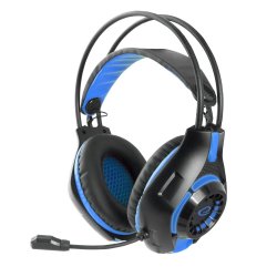 Gaming headset med mikrofon deathstrike blue