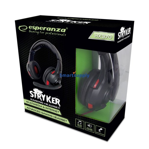 Gaming headset med mikrofon stryker
