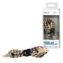 Sync- og ladekabel USB2.0 AM til USB-C han