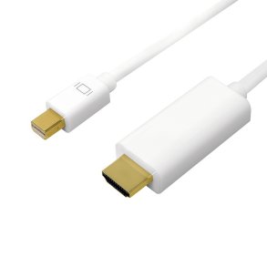 Mini DisplayPort til HDMI, 4K, 2m, hvid