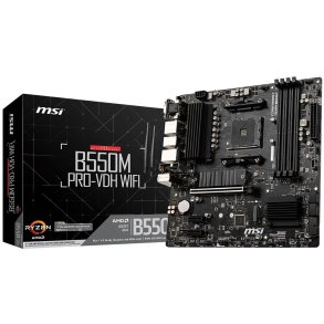 Bundkort B550M PRO-VDH WIFI AM4 4DDR4 HDMI/DP/VGA M.2 mATX