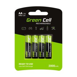Genopladelige Batterier 4x AA HR6 2000 mAh