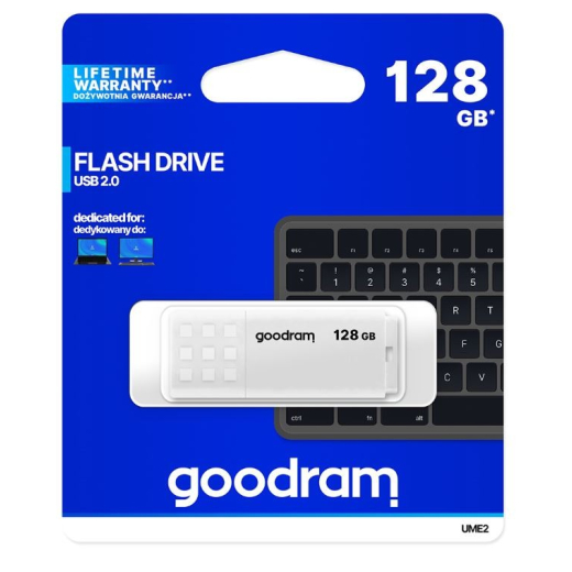 Pendrive UME2 128GB USB 2.0 hvid