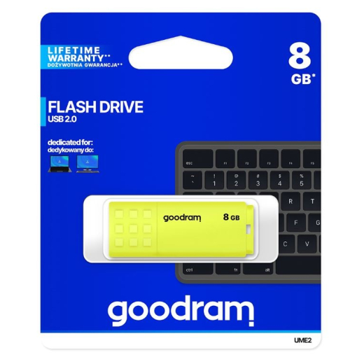 Pendrive UME2 8GB USB 2.0 gul