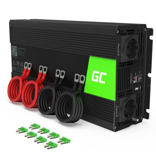 Converter 12V til 230V 2000W/4000W Mod sinus