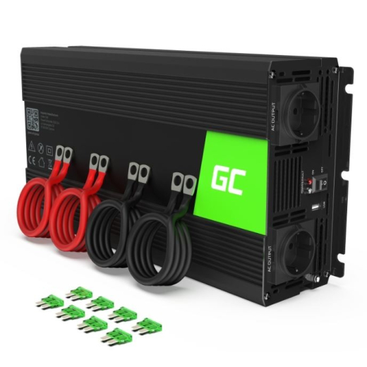 Converter 12V til 230V 2000W/4000W Ren sinus