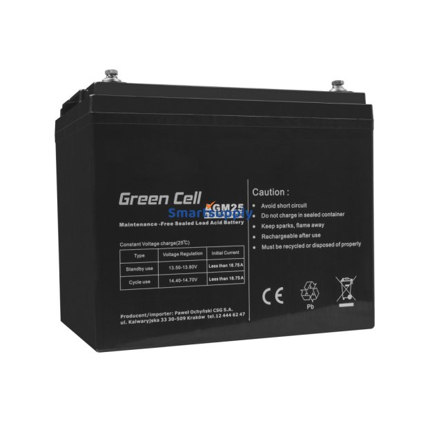 Batteri AGM GC 12V 75Ah