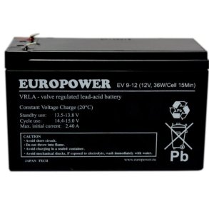 AUKUMULATOR EUROPOWER EV 12V 9Ah