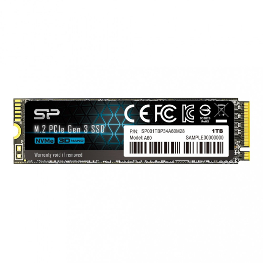 SSD-drev P34A60 1TB PCIE M.2 NVMe 2200/1600 MB/s