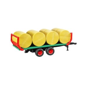 Bruder rundballe transporttrailer med 8 runde baller