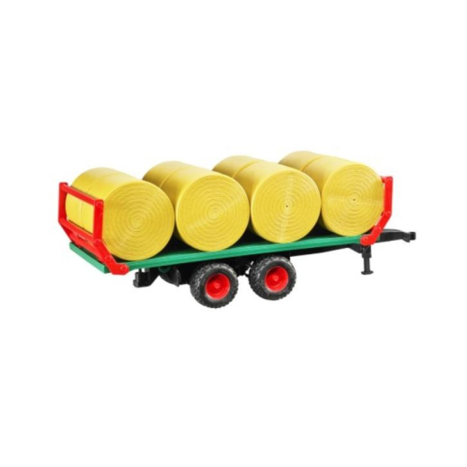 Bruder rundballe transporttrailer med 8 runde baller