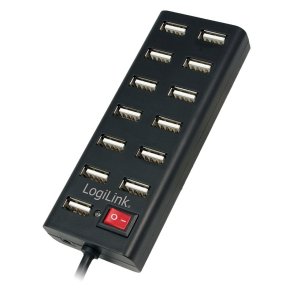 USB2.0 hub, 13-port med ON/OFF kontakt