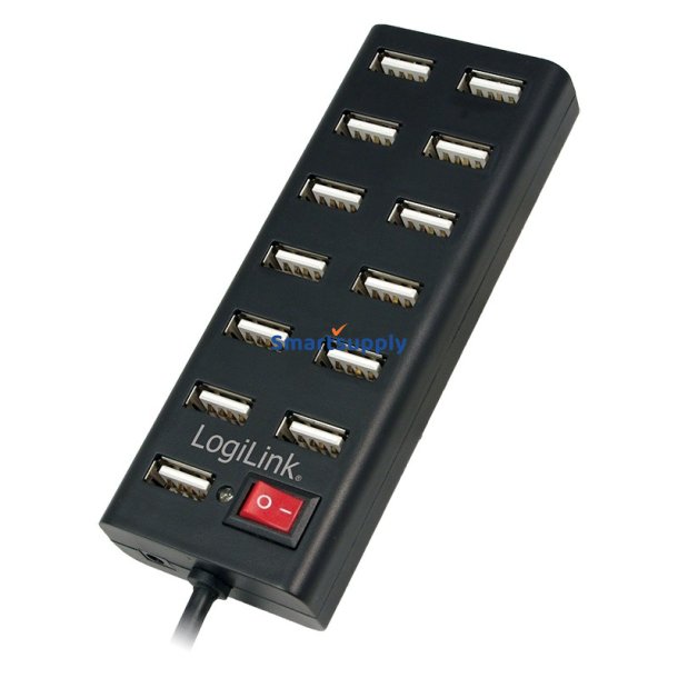 USB2.0 hub, 13-port med ON/OFF kontakt