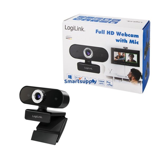 Pro full HD USB-webcam med mikrofon