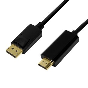DisplayPort kabel 1.2 til HDMI 1.4, sort, 1m