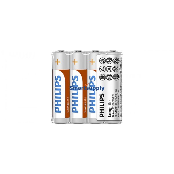 Batteri R03 AAA LONGLIF E 4 stk.