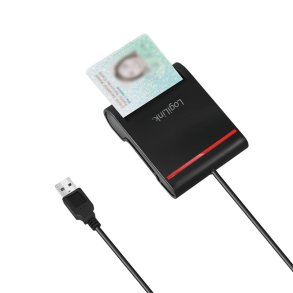 USB 2.0 smart ID kortl�ser, sort