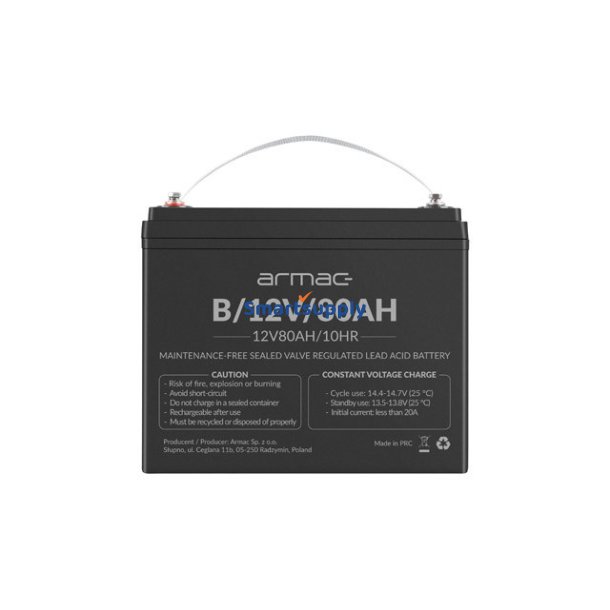 Batteri 12v agm 12v 80ah universel B/12V/80AH
