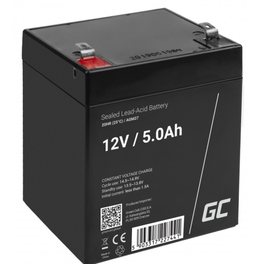 Batteri AGM 12V 5Ah