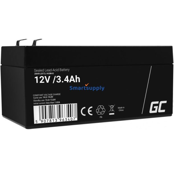 Batteri AGM VRLA 12V 3.4Ah