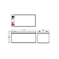 Batteri AGM VRLA 12V 3.4Ah