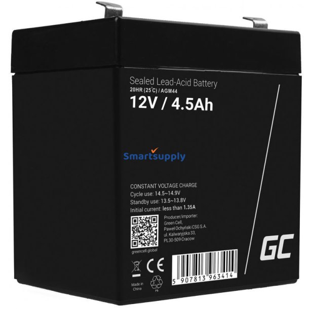 Batteri AGM VRLA 12V 4.5Ah