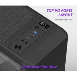 PC kabinet S3 ATX Mid Tower PC kabinet 120mm bl�ser