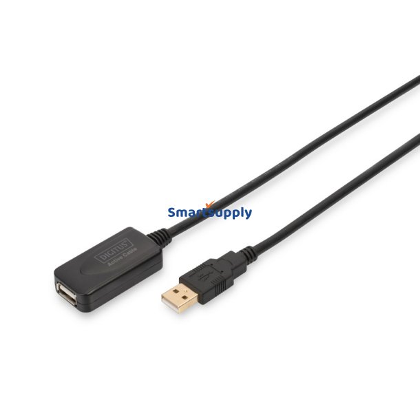USB 2.0 Repeater kabel, USB A M / A F l�ngde 5m