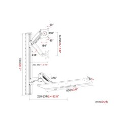 V�gbeslag LCD+Tastatur max. 27" max. 8kg
