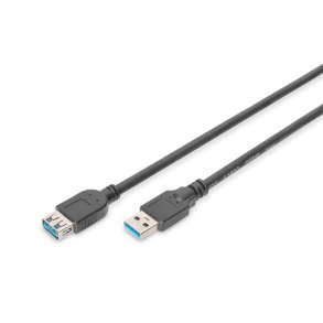 Forl�ngerkabel USB 3.0 SuperSpeed Type USB A/USB A/Z sort 3,0m