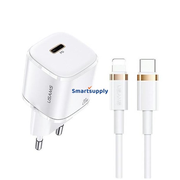 Usams telefonlader T36 1xUSB-C+Lightning PD3.0