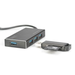 Hub 4-port USB 3.1 Str�madapter aluminium