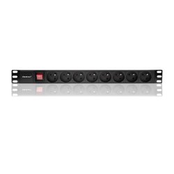 Str�mfordeler til RACK 1U 16A, PDU, 8xFRENCH, 2m