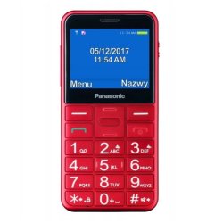 Senior mobiltelefon KX-TU155 r�d