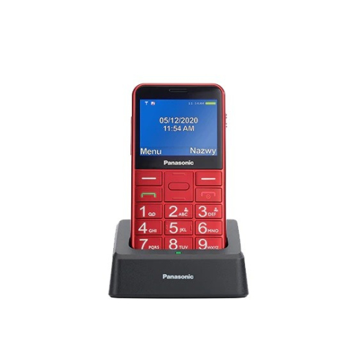 Senior mobiltelefon KX-TU155 r�d