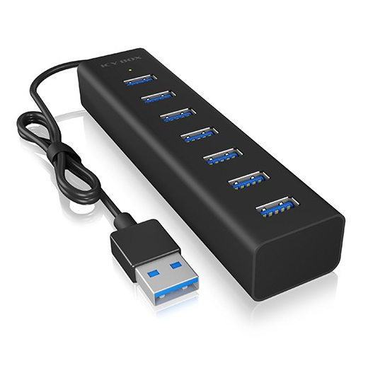 ICY BOX IB-HUB1700-U3 7-Port USB HUB+powerada
