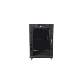 Installationsskab rack 19 15U 600x800 sort, glasd�r lcd (flat pack)