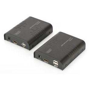 Forl�ngerkabel/KVM Extender (HDMI + USB) op til 120m UTP eller IP snoet par UTP eller IP, FHD 3D (s�t)