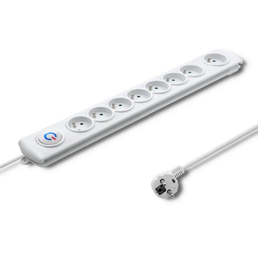 Oversp�ndingsbeskytter 8 stik, 1,5m