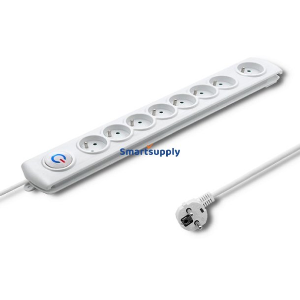 Oversp�ndingsbeskytter 8 stik, 1,5m