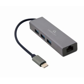 3-ports USB 3.1 hub med netv�rkskort