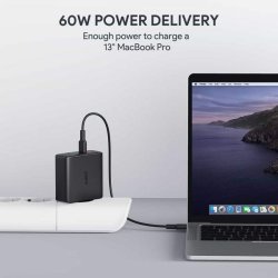 AUKEY PA-D5 hurtig W all oplader 2xUSB C 63W