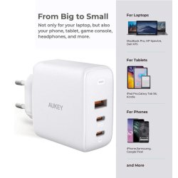 AUKEY PA-B6S Hvid Omni a Mix GaN ultrahurtig V�g