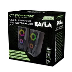 USB h�jtaler 2.0 LED REGNBUE BAILA