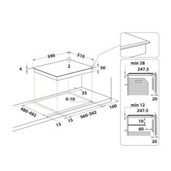 WSS4060BF induktionskogeplade