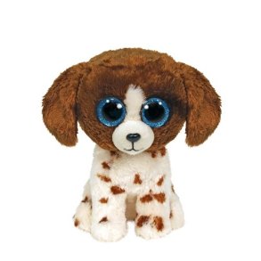 Plush leget�j Ty Beanie Boos Hund brun-hvid - Muddles 15 cm