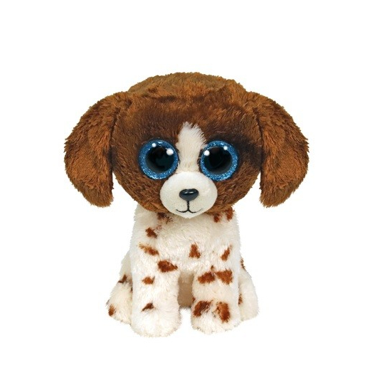 Plush leget�j Ty Beanie Boos Hund brun-hvid - Muddles 15 cm