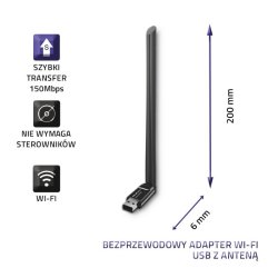 Wi-Fi USB-adapter med antenne tr�dl�s