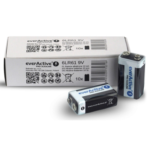 BATTERI R9/6LR61 9V PRO ALKALINE 10 PCS